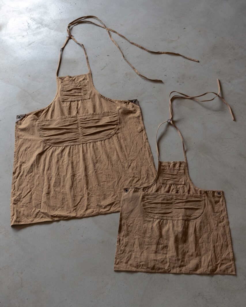 UTO エプロン　M-71workapron イエローブラウン